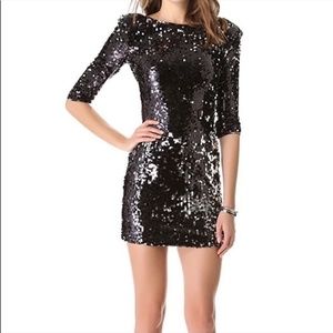 Blaque Label Black and Silver Sequin Mini Dress